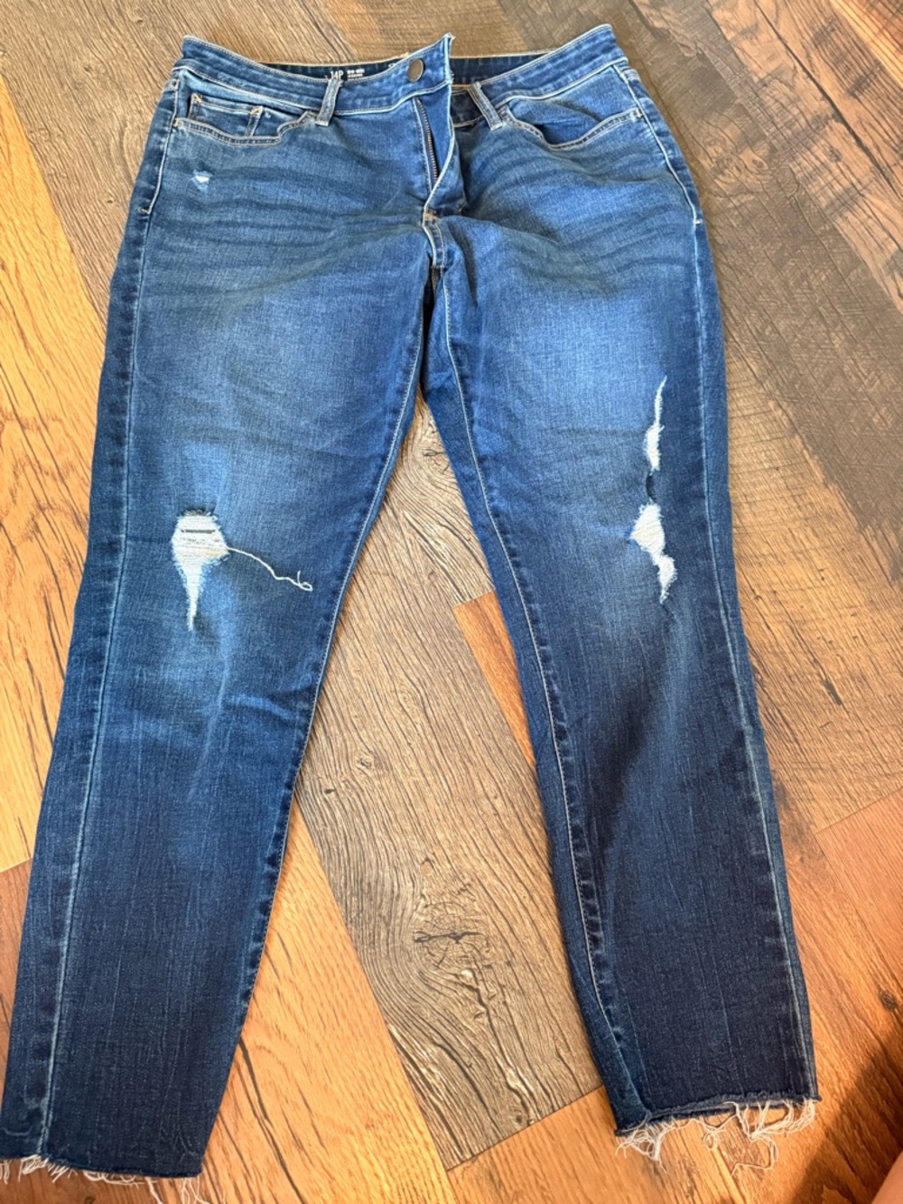 Women's A.N.A. Distressed Dark Blue Skinny Jeans